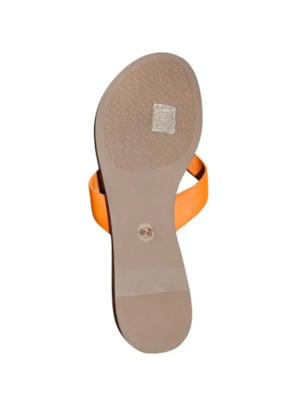 NWOB TORY BURCH Benton Orange Leather T Sandals Size 7M